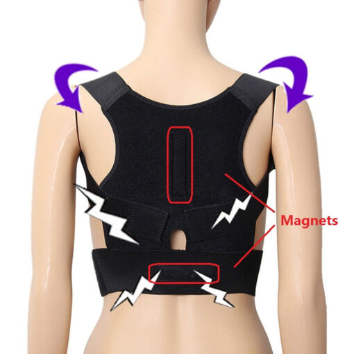 Back Lumbar Shoulder Corrector with Magnet Stone